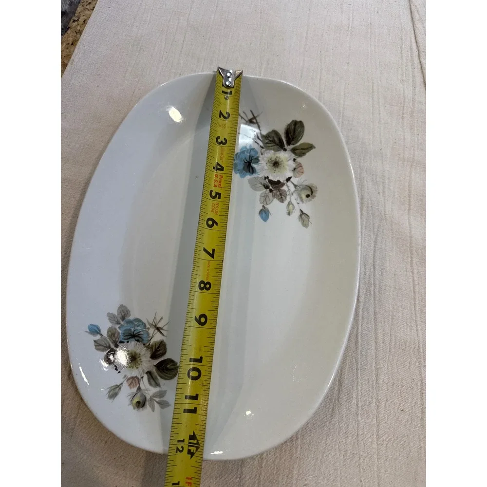 Pontesa Chinamoda Vintage Ironstone Oval Floral Serving Platter Made in Spain